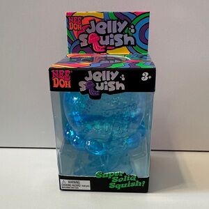 NEW NeeDoh Jelly Squish Blue Stretchy Jellyfish Nee Doh Fidget Squishy
